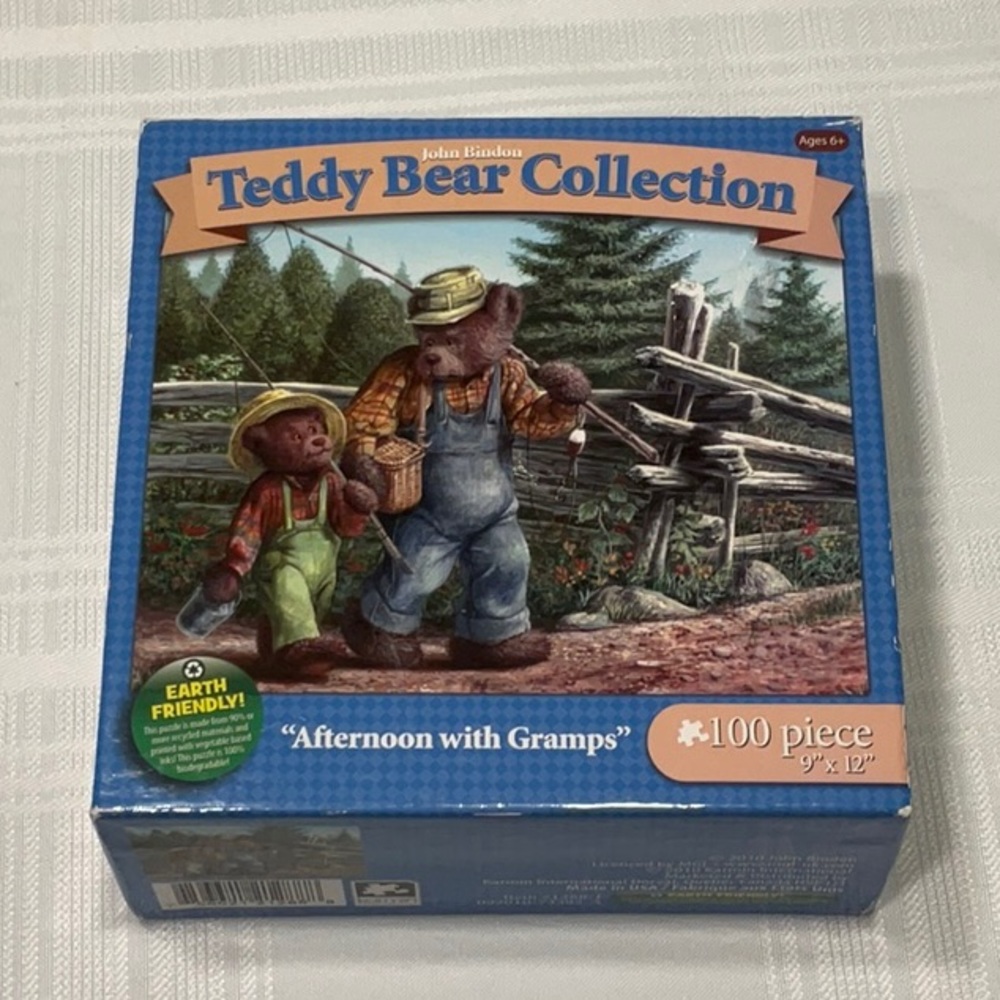 Teddy Bear Collection 100 Piece Puzzle Afternoon with Gramps